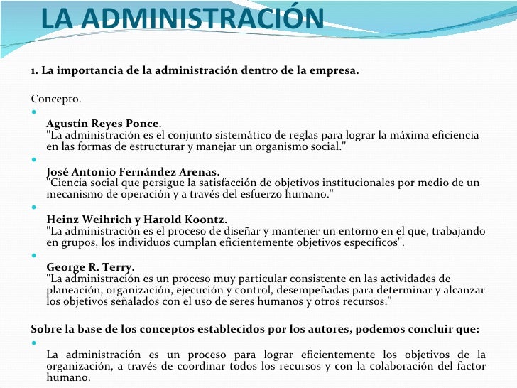 AUTORES DE LA ADMINISTRACION · AGUSTIN REYES PONCE