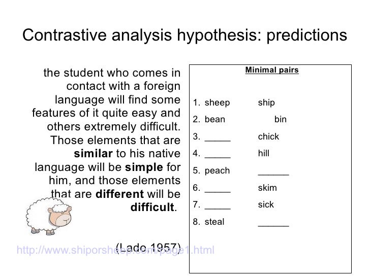 the contrastive analysis hypothesis