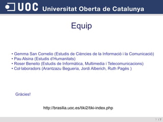  Experiència en l’assignatura art i estètica digital(2008 - actualitat)2 / 7