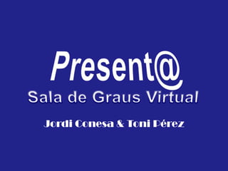 Continguts: Aportats pel professorat inicialment