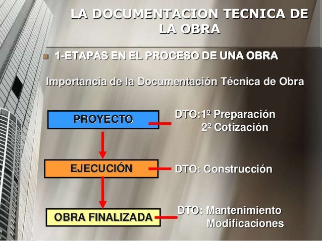 La documentacio tecnica de la obra