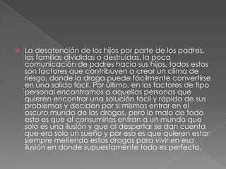 La drogadicción en los jóvenes | PPT