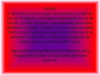 La drogadiccion | PPT