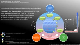 Les différents dynamismes de développement selon Dabrowski.
© Tous droits réservés - Philippe Piquer - Blue Duende Executi...