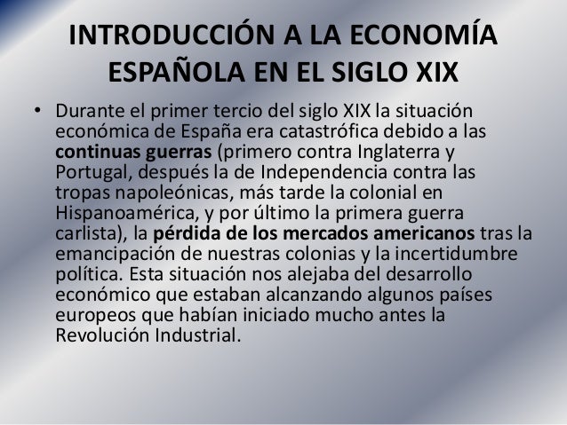 La economía española en el siglo xix