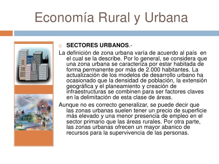 La economia rural y urbana