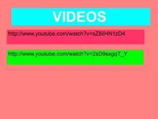 VIDEOS
http://www.youtube.com/watch?v=sZ8ilHN1zD4
http://www.youtube.com/watch?v=2sD9sxgqT_Y
 