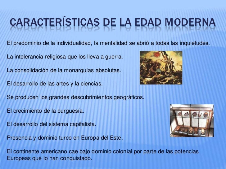 La edad moderna