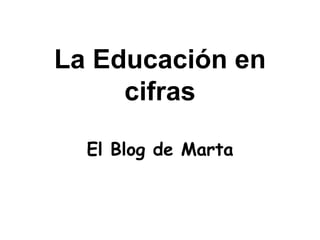 La Educación en
     cifras

  El Blog de Marta
 