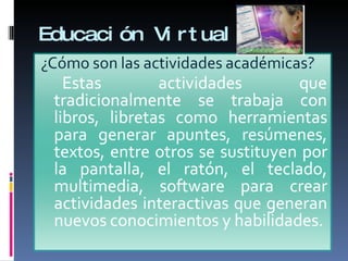 Educación Virtual 