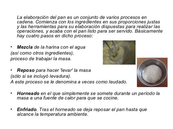 La elaboracion del pan