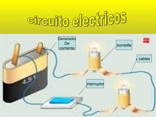 circuito electricos Generador De corriente bombilla interruptor cables 