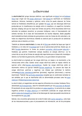La electricidad andrea