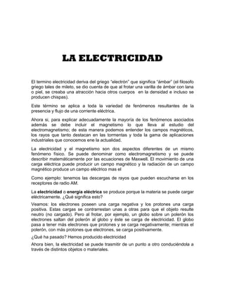 La electricidad pdf