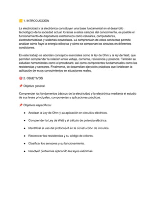 PROYECTO LA ELECTRICIDAD Y LA ELECTRÓNICA | PDF