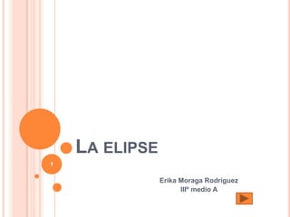 LA ELIPSE
1

                Erika Moraga Rodríguez
                      IIIº medio A
 