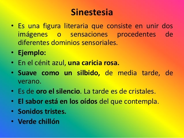 Que Es Sinestesia Figura Literaria
