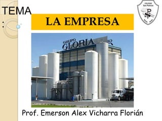 TEMA
: LA EMPRESA
Prof. Emerson Alex Vicharra Florián
 