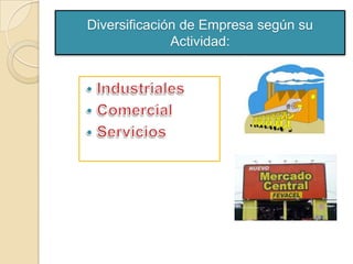 Diversificación de Empresa según su
Actividad:

 