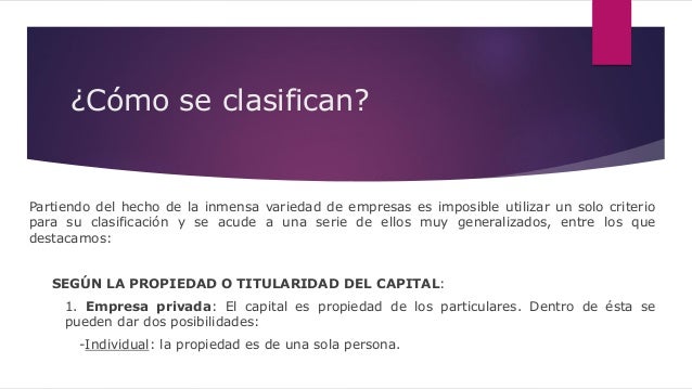 La empresa como unidad económica
