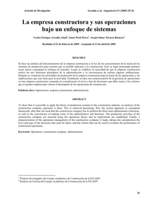 La empresa constructora | PDF