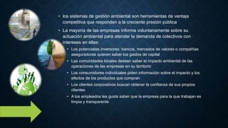 La empresa y el medio ambiente | PPTX