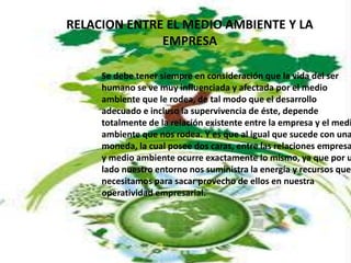 La empresa y el medio ambiente | PPTX