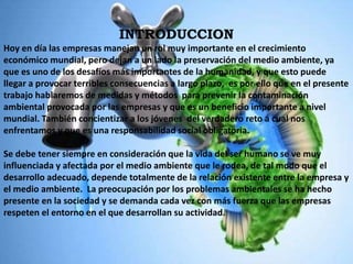 La empresa y el medio ambiente | PPTX