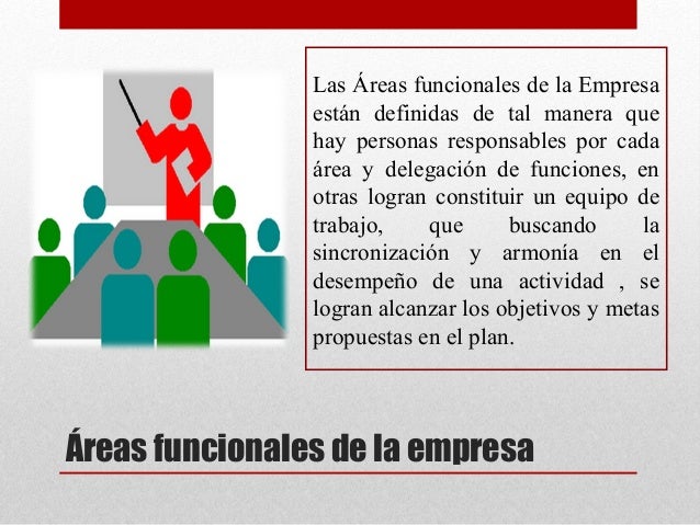 La empresa y sus áreas funcionales