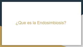 ¿Que es la Endosimbiosis?
 