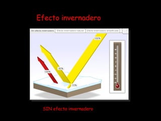 Efecto invernadero SIN efecto invernadero 