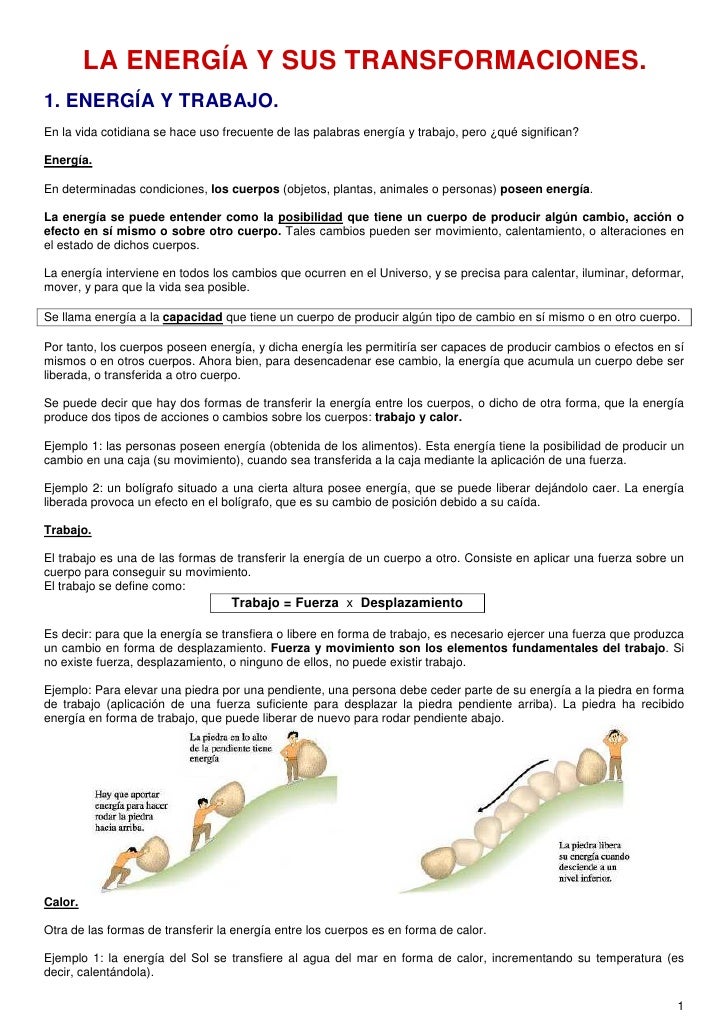 La Energia Y Sus Transformaciones