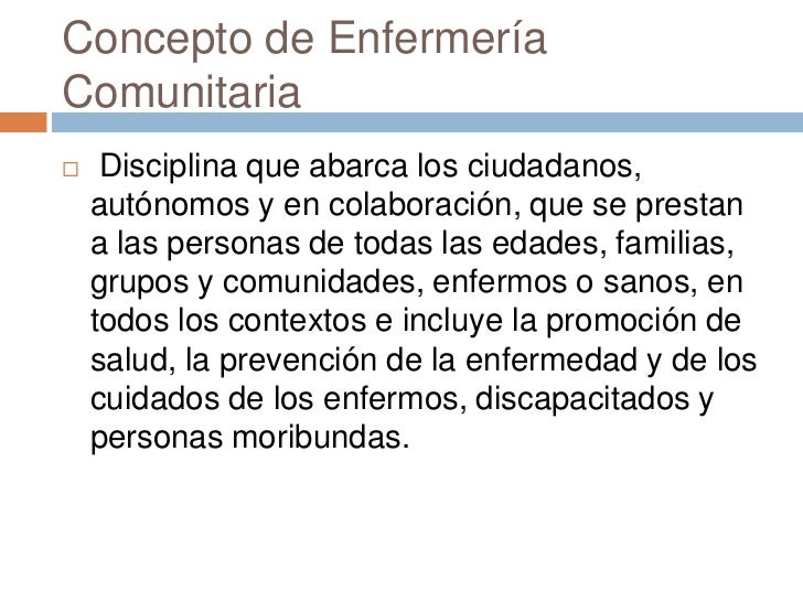 La Enfermera Comunitaria La Enfermera Comunitaria