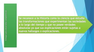 La enseñanza de la historia en México | PPTX
