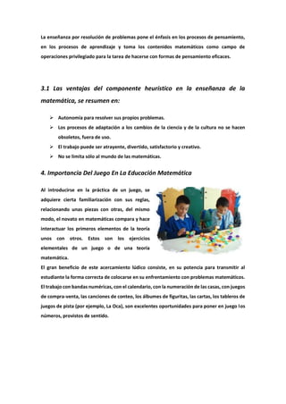 La enseñanza de la matemática en el nivel inicial | PDF