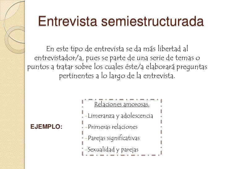 preguntas en una entrevista no estructurada la entrevista preguntas en una entrevista no estructurada la entrevista