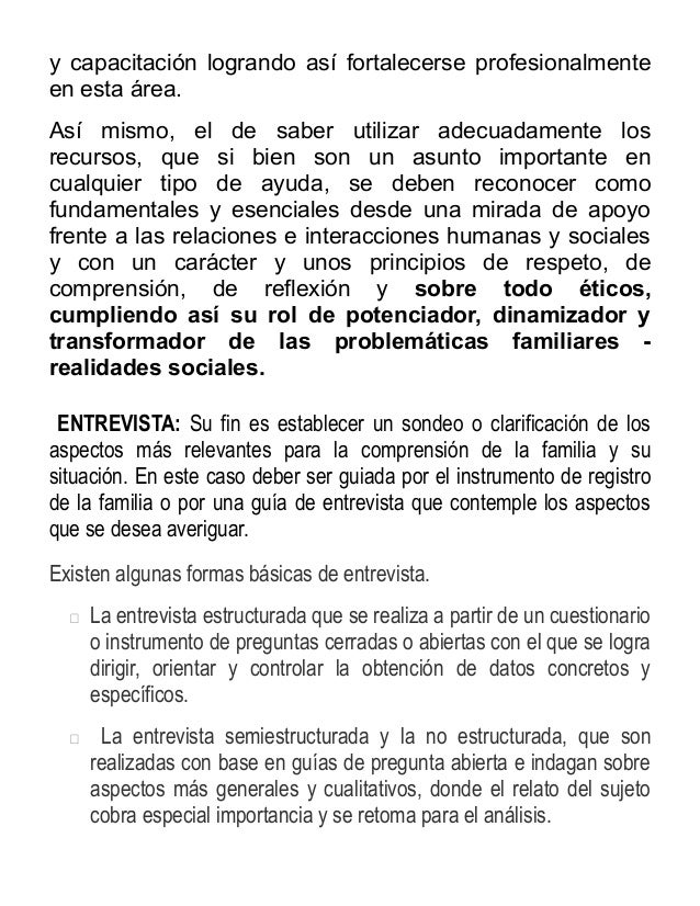 La entrevista en trabajo social La entrevista en trabajo social