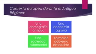 Contexto europeo durante el Antiguo
Régimen

 