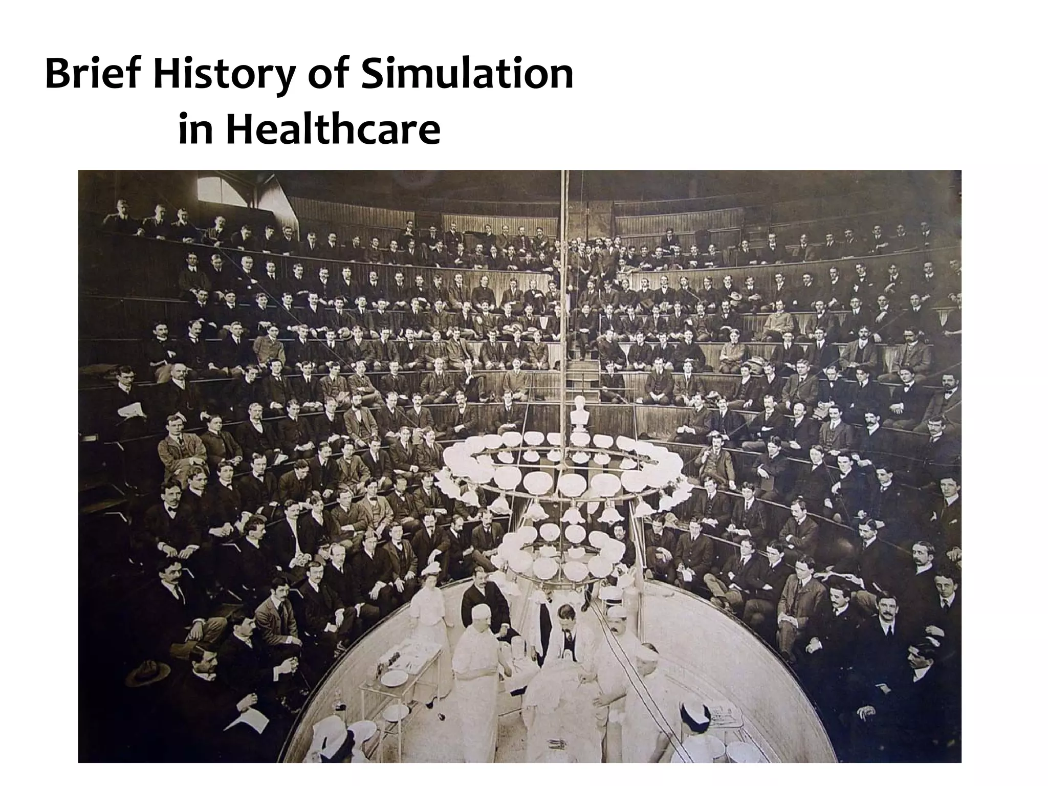 Brief History of Simulation
in Healthcare

 