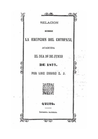 La erupcion del cotopaxi de 1877 por luis sodiro sj