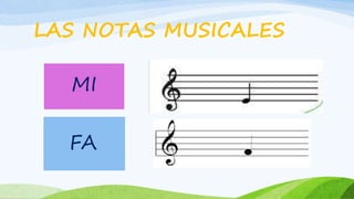 LAS NOTAS MUSICALES
MI
FA
 