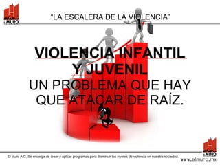 VIOLENCIA INFANTIL Y JUVENIL UN PROBLEMA QUE HAY QUE ATACAR DE RA ÍZ. 