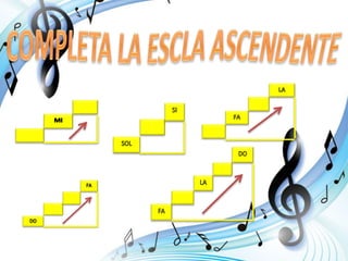 La escala musical ascendente y descendente | PPTX