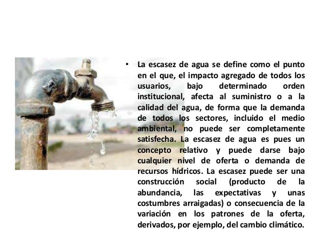 La escasez del agua presentacion