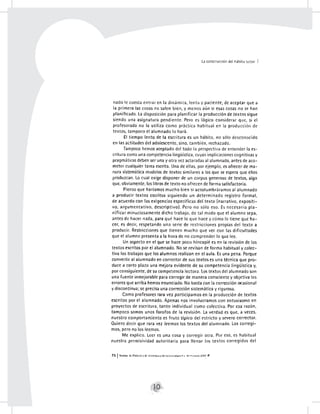 La escritura como estímulo