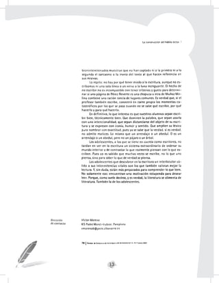 La escritura como estímulo