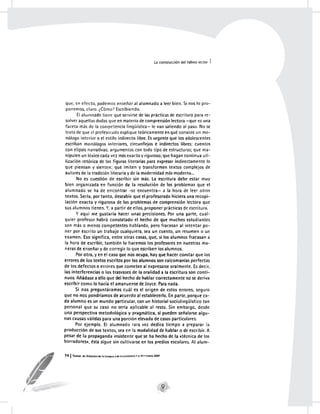 La escritura como estímulo