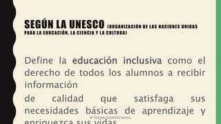 La escuela inclusiva | PPTX