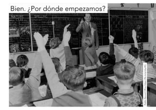 Bien. ¿Por dónde empezamos? 
Public Record Office https://flic.kr/p/dryrRG 
 