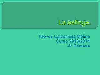 Nieves Calcerrada Molina
Curso 2013/2014
6º Primaria

 